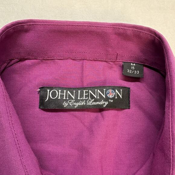 John Lennon x English Laundry Purple Ombré Long Sleeve Button Down Shirt Size M - Picture 3 of 12